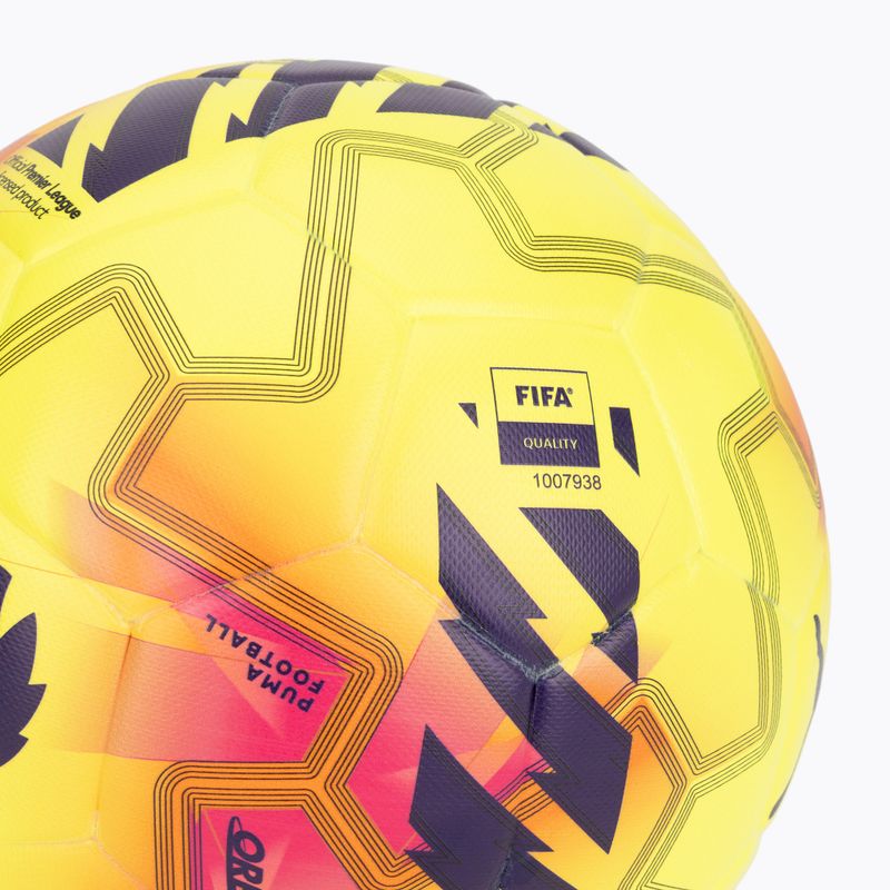Minge de fotbal PUMA Orbita Match PL Lights FIFA Quality fluo yellow/multicolor mărime 5 3