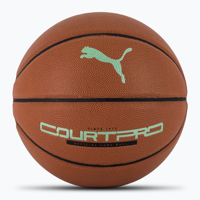 Minge de baschet PUMA teamJAWS Court Pro Basketball leather brown/dark shadow mărime 7
