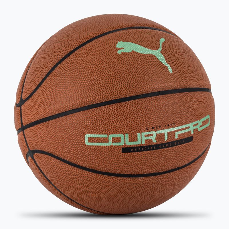 Minge de baschet PUMA teamJAWS Court Pro Basketball leather brown/dark shadow mărime 7 2