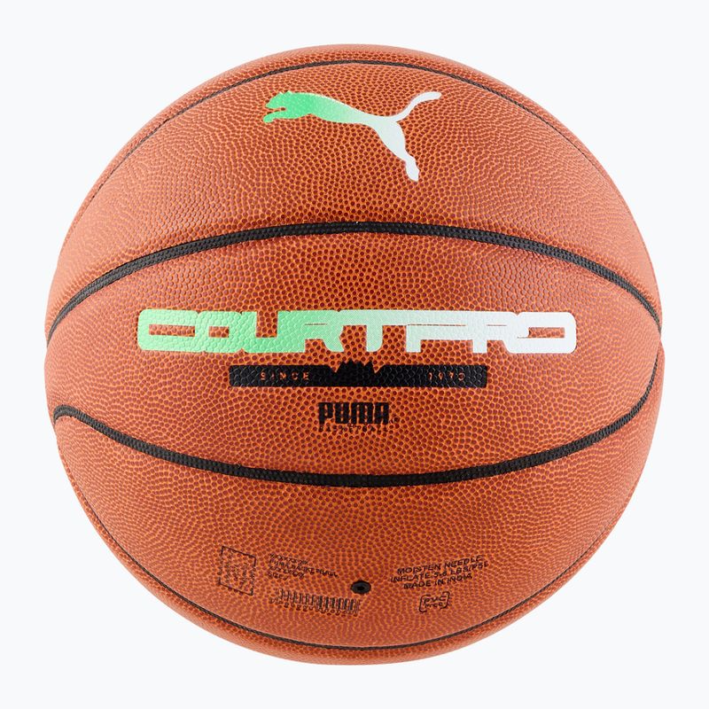 Minge de baschet PUMA teamJAWS Court Pro Basketball leather brown/dark shadow mărime 7