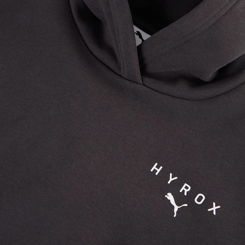 Hanorac damă PUMA x HYROX World Cropped Hoodie negru/alb 3