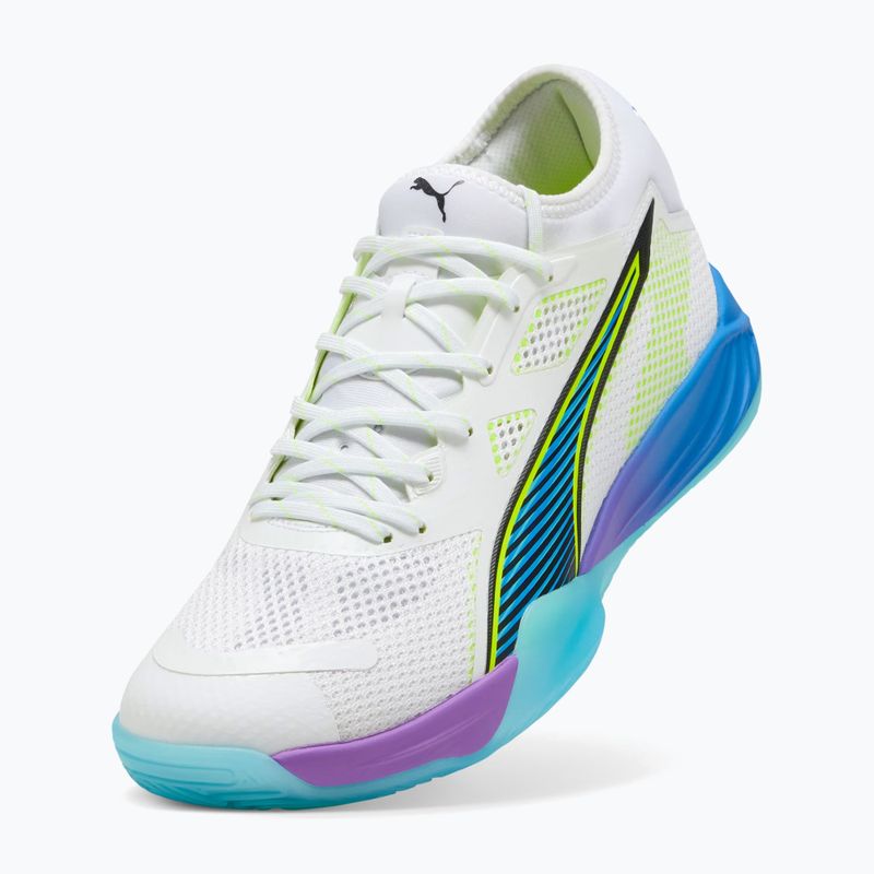 Încălțăminte de handbal PUMA Eliminate Nitro SQD 4 Game On puma white/glowing red/ultra blue 10