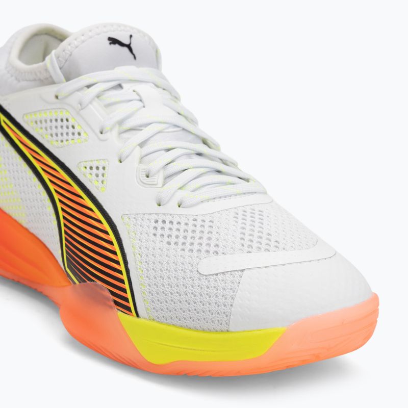 Încălțăminte de handbal PUMA Eliminate Nitro SQD 4 Game On puma white/glowing red/ultra blue 7