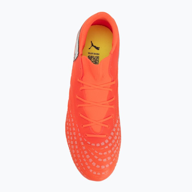 Încălțăminte de fotbal PUMA Future 9 Match Fusion FG/AG glowing red/puma white/puma black/puma silver 5