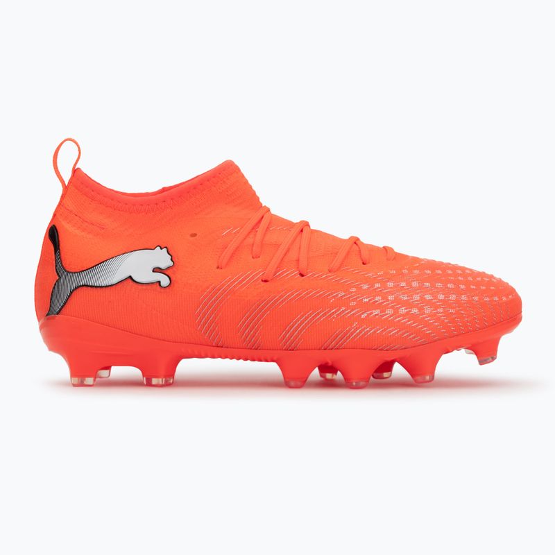 Încălțăminte de fotbal pentru copii PUMA Future 9 Match FG/AG Jr glowing red/puma white/puma black/puma silver 2