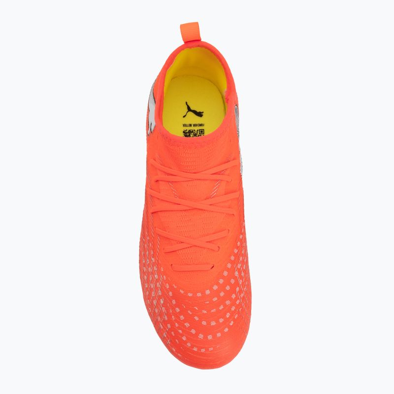 Încălțăminte de fotbal pentru copii PUMA Future 9 Match FG/AG Jr glowing red/puma white/puma black/puma silver 5