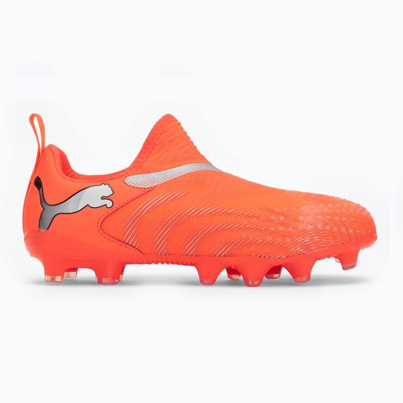 Încălțăminte de fotbal pentru copii PUMA Future 9 Match LL FG/AG Jr glowing red/puma white/puma black/puma silver 2