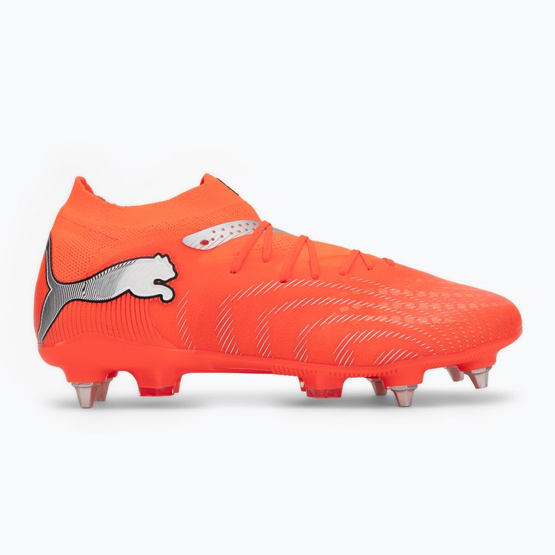 Încălțăminte de fotbal pentru bărbați PUMA Future 9 Pro MxSG glowing red/puma white/puma black/puma silver 2