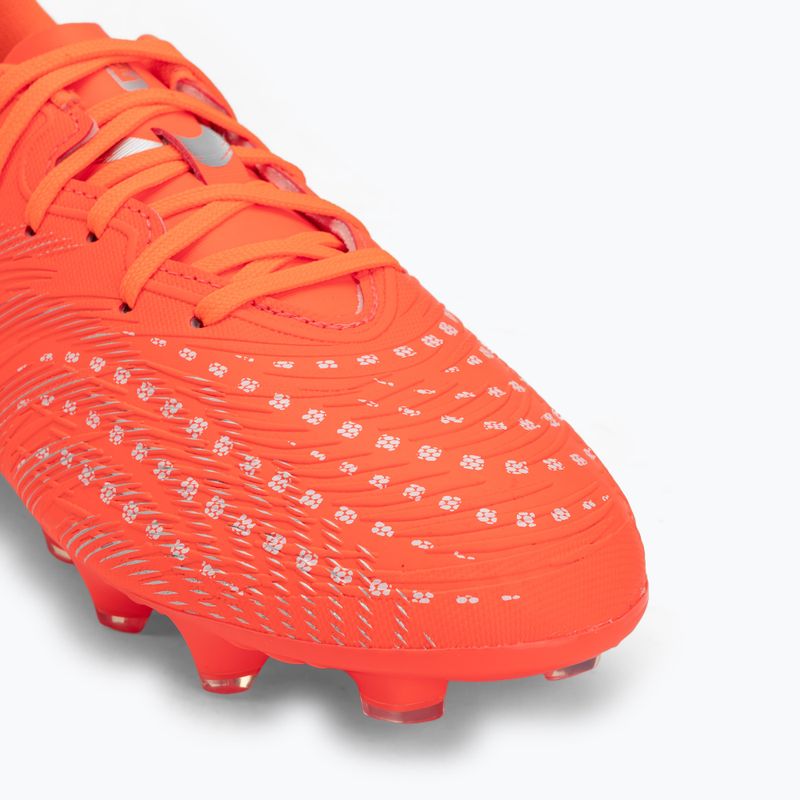 Încălțăminte de fotbal pentru copii PUMA Future 9 Play FG/AG Jr glowing red/puma white/puma black/puma silver 7