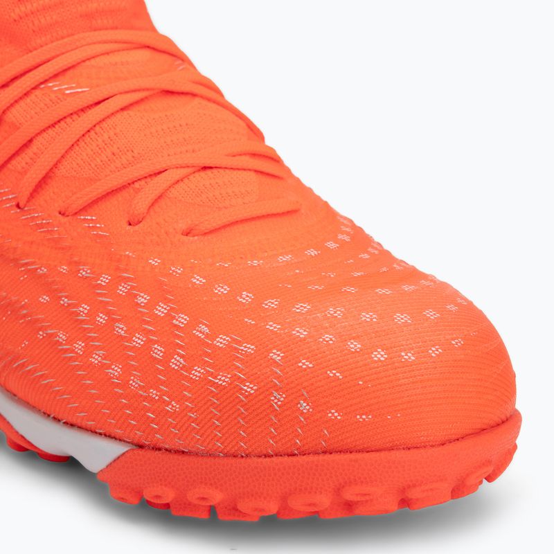 Încălțăminte de fotbal PUMA Future 9 Match TT + Mid Jr glowing red/puma white/puma black/puma silver 7