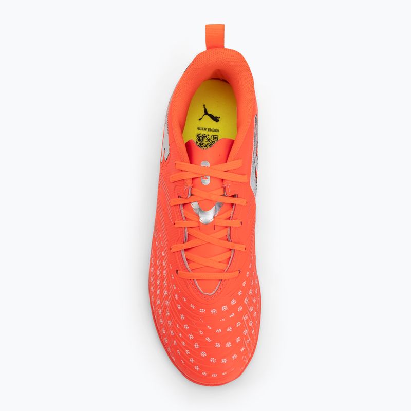 Încălțăminte de fotbal pentru copii PUMA Future 9 Play IT Jr glowing red/puma white/puma black/puma silver 5