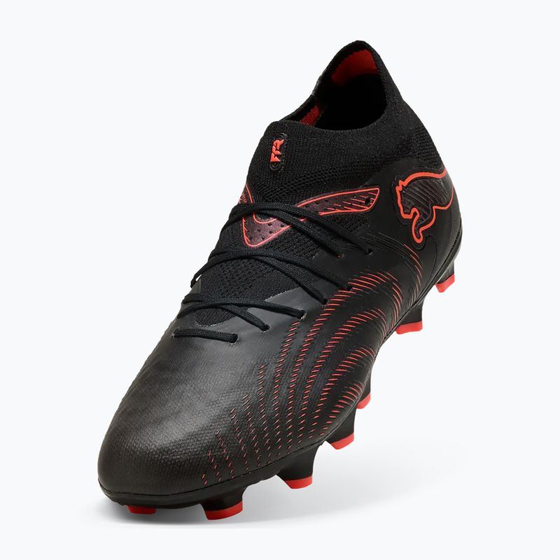 Încălțăminte de fotbal pentru copii PUMA Future 9 Pro FG/AG Jr puma black/puma white/blue jewel 12