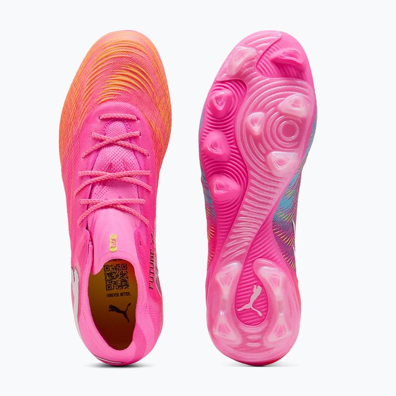 Încălțăminte de fotbal PUMA Future 9 Fusion FG/AG poison pink/sun stream/bright aqua/puma wht 3