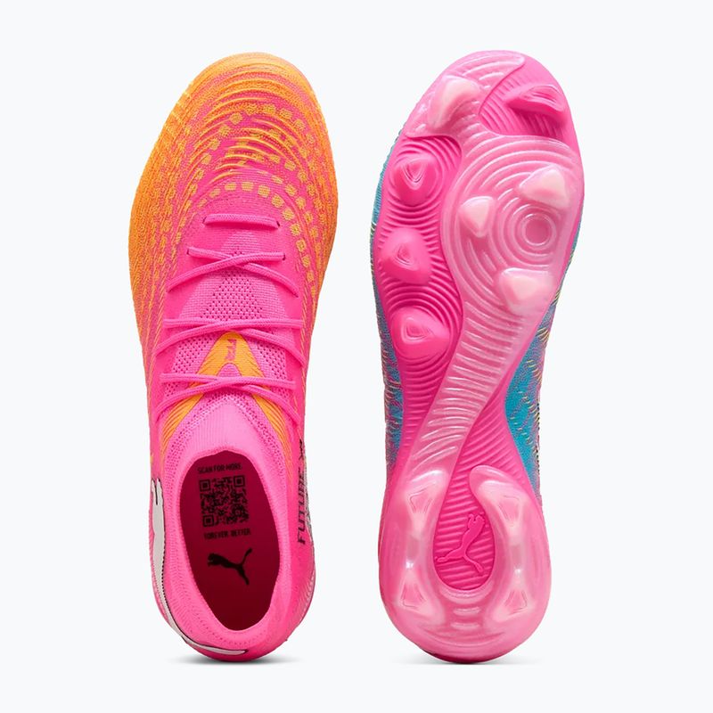 Încălțăminte de fotbal PUMA Future 9 Match FG/AG poison pink/puma white/sun stream/bright aqua/puma black 3