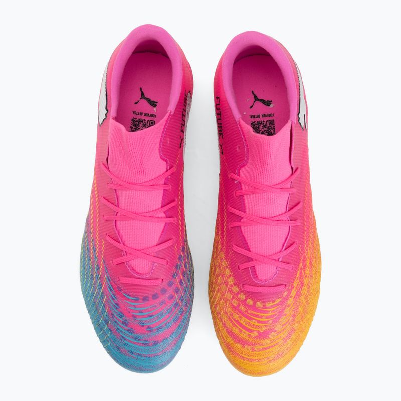 Încălțăminte de fotbal PUMA Future 9 Match Fusion FG/AG poison pink/puma white/sun stream/bright aqua/puma black 5