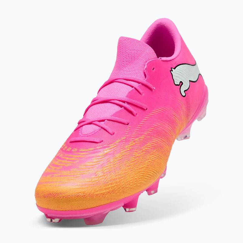 Încălțăminte de fotbal PUMA Future 9 Match Fusion FG/AG poison pink/puma white/sun stream/bright aqua/puma black 3