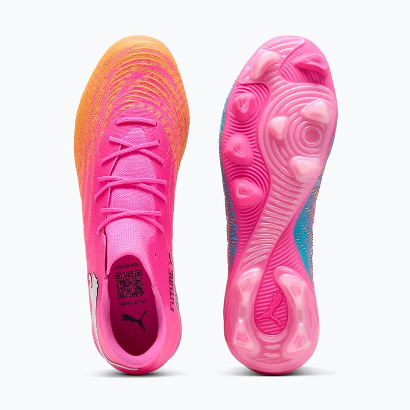 Încălțăminte de fotbal PUMA Future 9 Match Fusion FG/AG poison pink/puma white/sun stream/bright aqua/puma black 4
