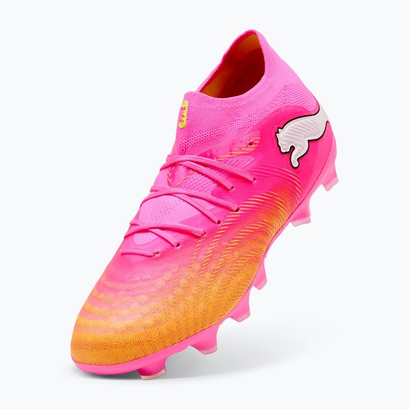 Încălțăminte de fotbal pentru copii PUMA Future 9 Pro FG/AG Jr poison pink/puma wht/sun stream/bright aqua/puma blk 4