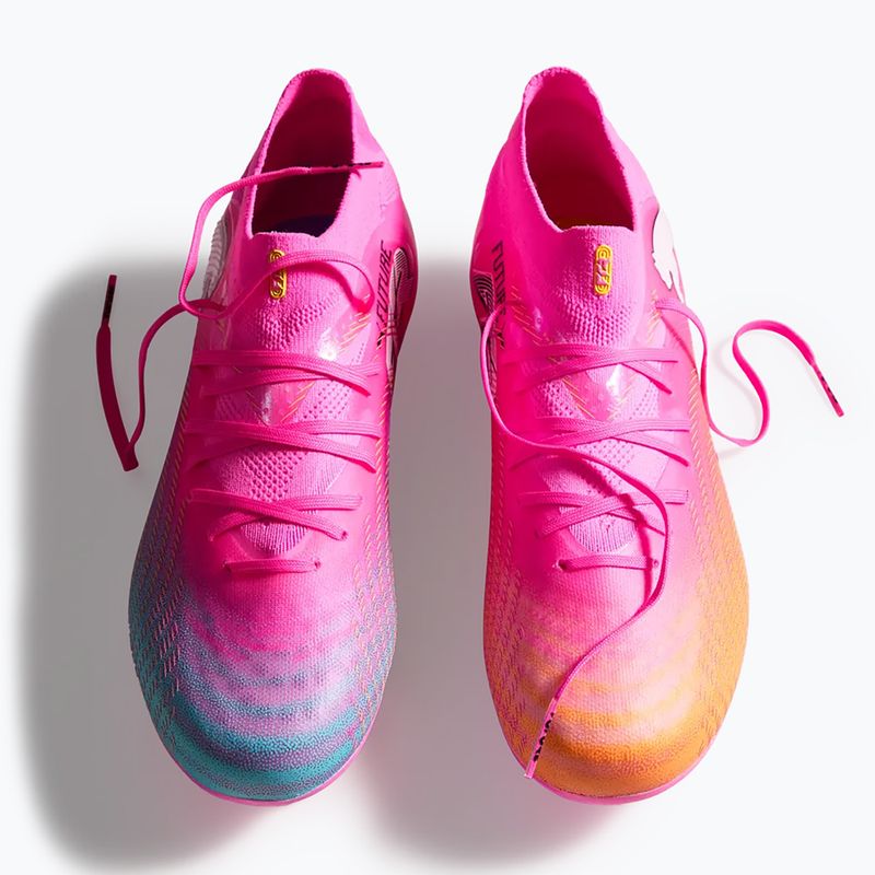 Încălțăminte de fotbal pentru copii PUMA Future 9 Pro FG/AG Jr poison pink/puma wht/sun stream/bright aqua/puma blk 6