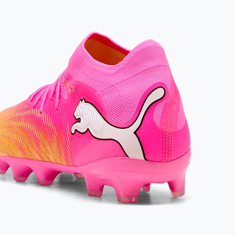 Încălțăminte de fotbal pentru copii PUMA Future 9 Pro FG/AG Jr poison pink/puma wht/sun stream/bright aqua/puma blk 7