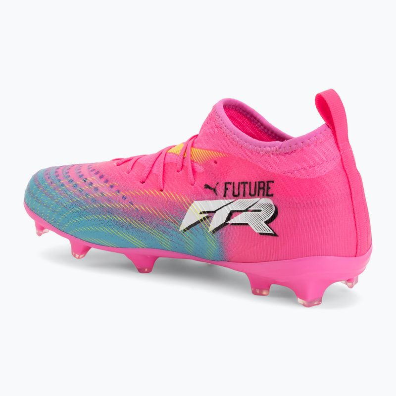Încălțăminte de fotbal pentru copii PUMA Future 9 Match FG/AG Jr poison pink/puma white/sun stream/bright aqua/puma black 3
