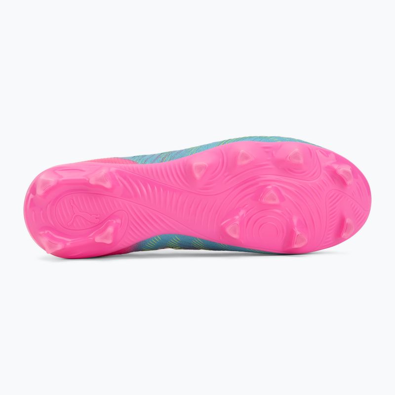 Încălțăminte de fotbal pentru copii PUMA Future 9 Match FG/AG Jr poison pink/puma white/sun stream/bright aqua/puma black 4