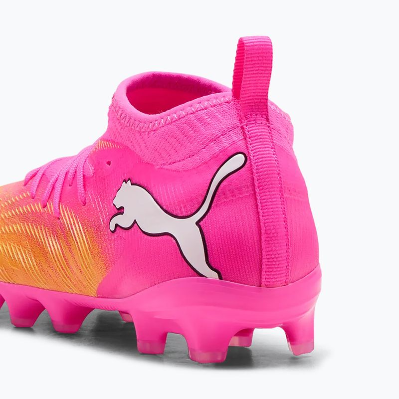Încălțăminte de fotbal pentru copii PUMA Future 9 Match FG/AG Jr poison pink/puma white/sun stream/bright aqua/puma black 5