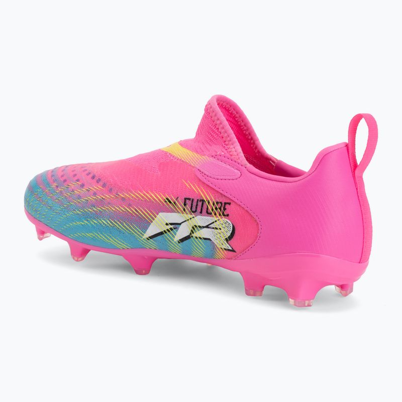 Încălțăminte de fotbal pentru copii PUMA Future 9 Match LL FG/AG Jr poison pink/puma white/sun stream/bright aqua/puma black 3