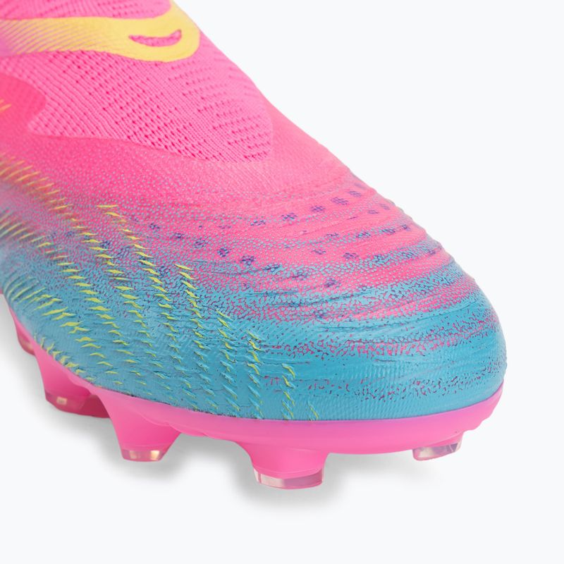Încălțăminte de fotbal pentru copii PUMA Future 9 Match LL FG/AG Jr poison pink/puma white/sun stream/bright aqua/puma black 7