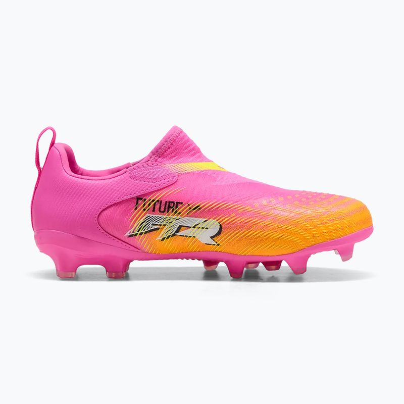 Încălțăminte de fotbal pentru copii PUMA Future 9 Match LL FG/AG Jr poison pink/puma white/sun stream/bright aqua/puma black 2