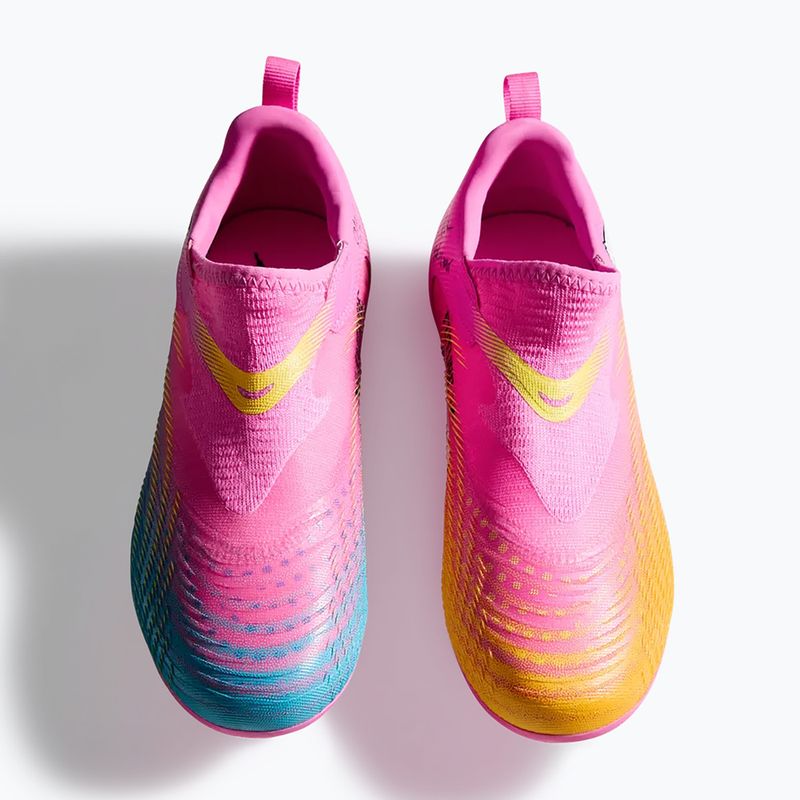Încălțăminte de fotbal pentru copii PUMA Future 9 Match LL FG/AG Jr poison pink/puma white/sun stream/bright aqua/puma black 5