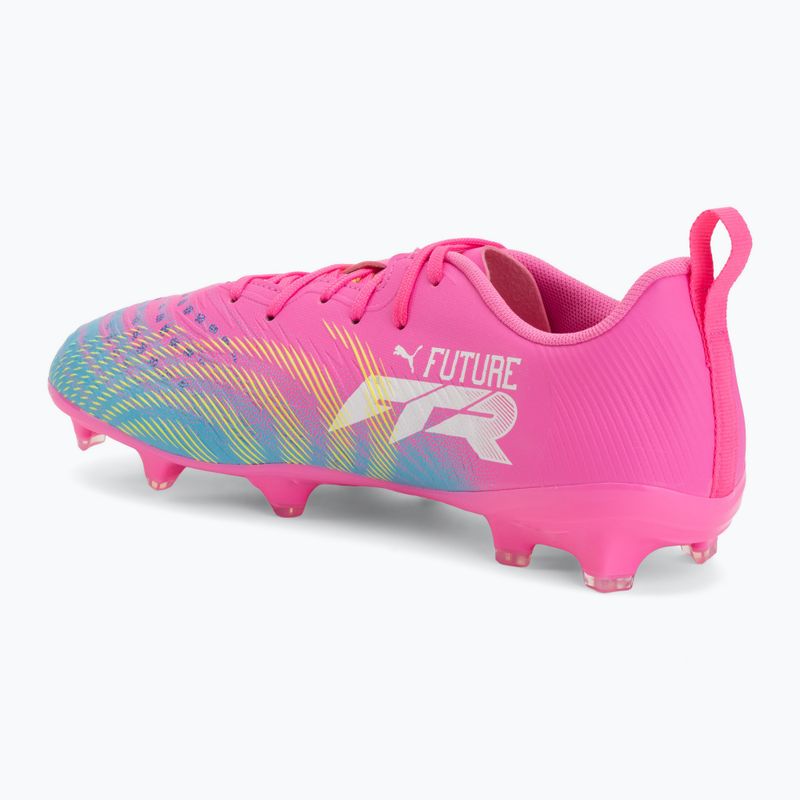 Încălțăminte de fotbal pentru copii PUMA Future 9 Play FG/AG Jr poison pink/puma white/sun stream/bright aqua/puma black 3