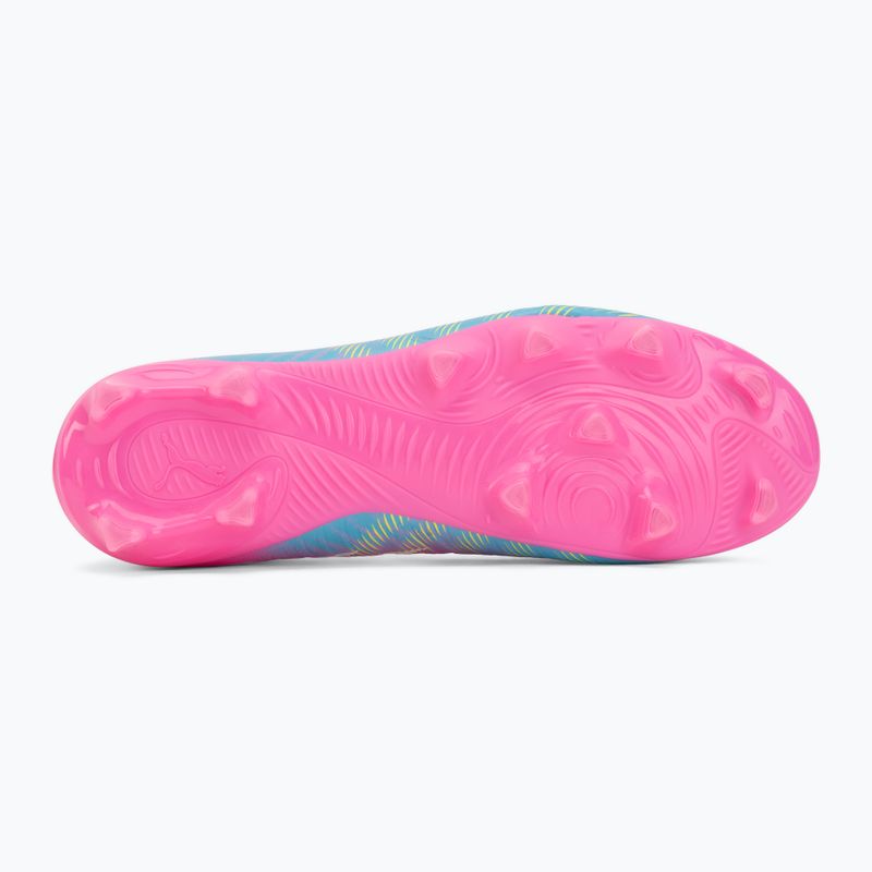 Încălțăminte de fotbal pentru copii PUMA Future 9 Play FG/AG Jr poison pink/puma white/sun stream/bright aqua/puma black 4