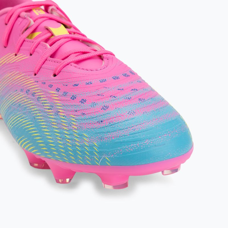 Încălțăminte de fotbal pentru copii PUMA Future 9 Play FG/AG Jr poison pink/puma white/sun stream/bright aqua/puma black 7