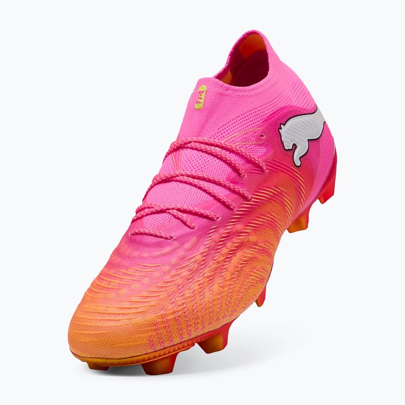 Încălțăminte de fotbal PUMA Future 9 Ultimate FG poison pink/puma wht/sun stream/bright aqua/puma blk