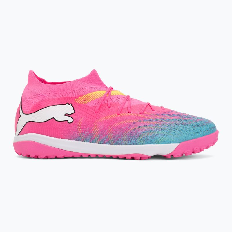 Încălțăminte de fotbal PUMA Future 9 Match TT poison pink/puma white/sun stream/bright aqua/puma black 2