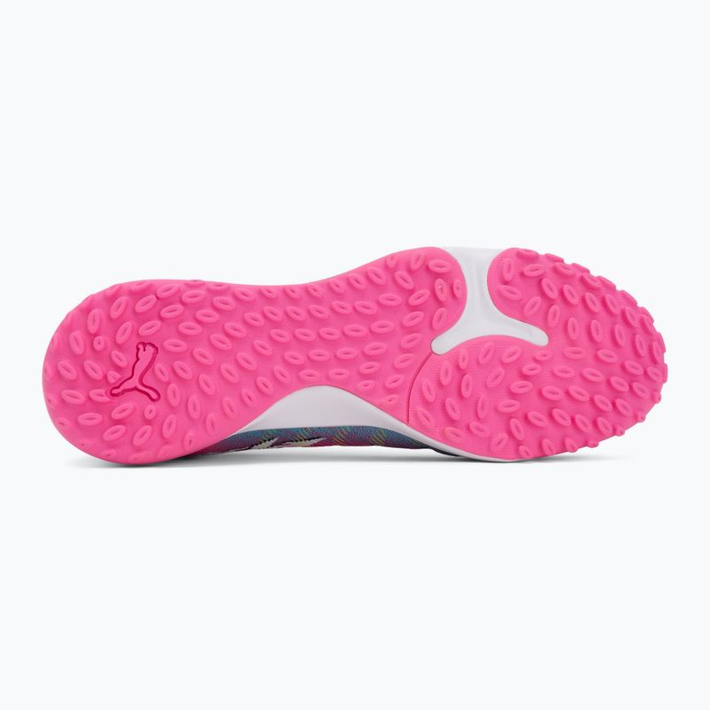 Încălțăminte de fotbal PUMA Future 9 Match TT poison pink/puma white/sun stream/bright aqua/puma black 4