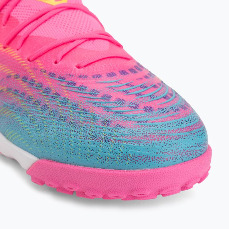 Încălțăminte de fotbal PUMA Future 9 Match TT poison pink/puma white/sun stream/bright aqua/puma black 7