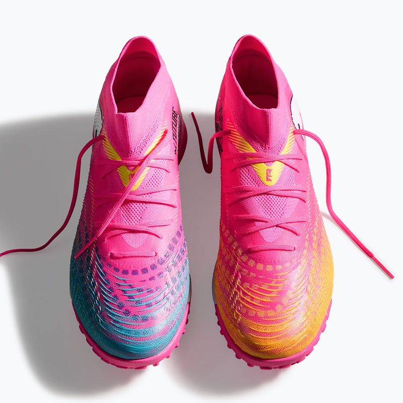 Încălțăminte de fotbal PUMA Future 9 Match TT poison pink/puma white/sun stream/bright aqua/puma black 6