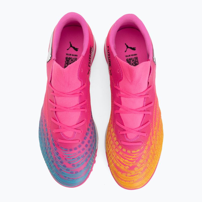 Încălțăminte de fotbal PUMA Future 9 Match Fusion TT poison pink/puma white/sun stream/bright aqua/puma black 5