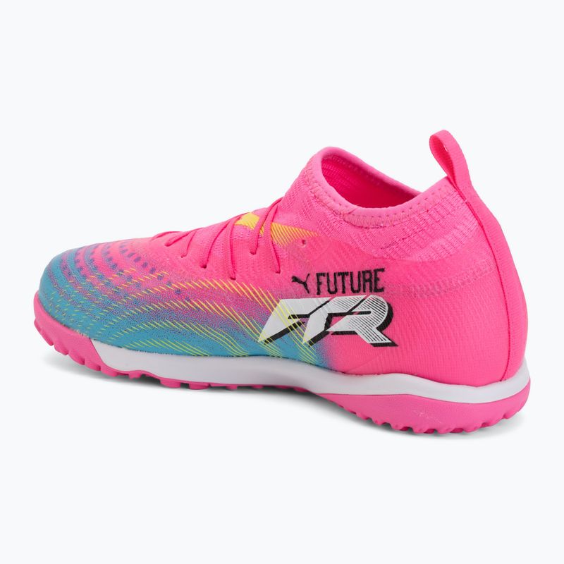 Încălțăminte de fotbal pentru copii PUMA Future 9 Match TT + Mid Jr poison pink/puma wht/sun stream/bright aqua/puma blk 3