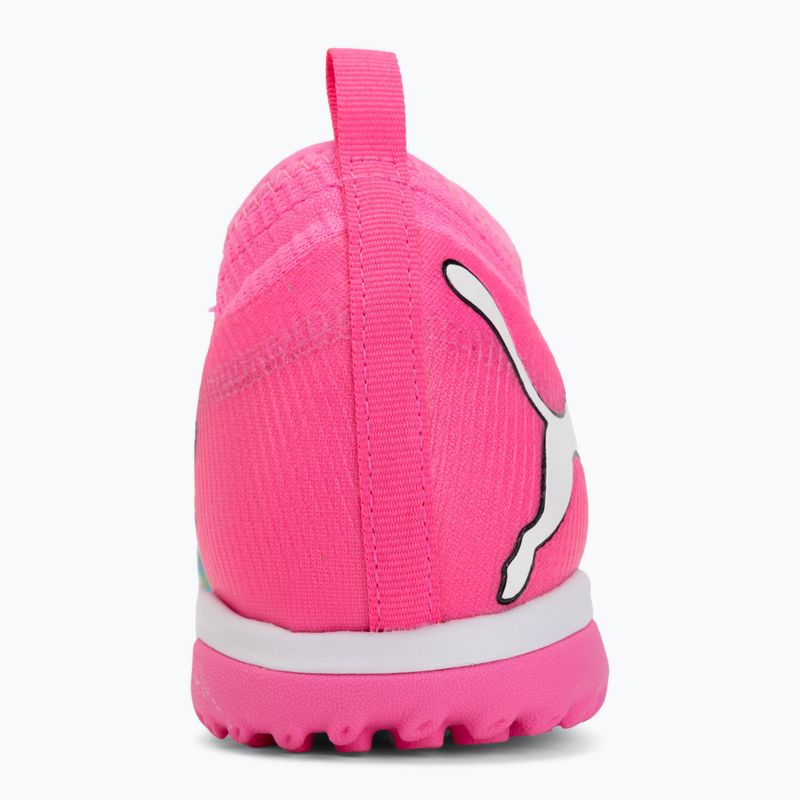 Încălțăminte de fotbal pentru copii PUMA Future 9 Match TT + Mid Jr poison pink/puma wht/sun stream/bright aqua/puma blk 6