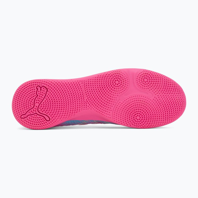 Încălțăminte de fotbal pentru copii PUMA Future 9 Play IT Jr poison pink/puma white/sun stream/bright aqua/puma black 4