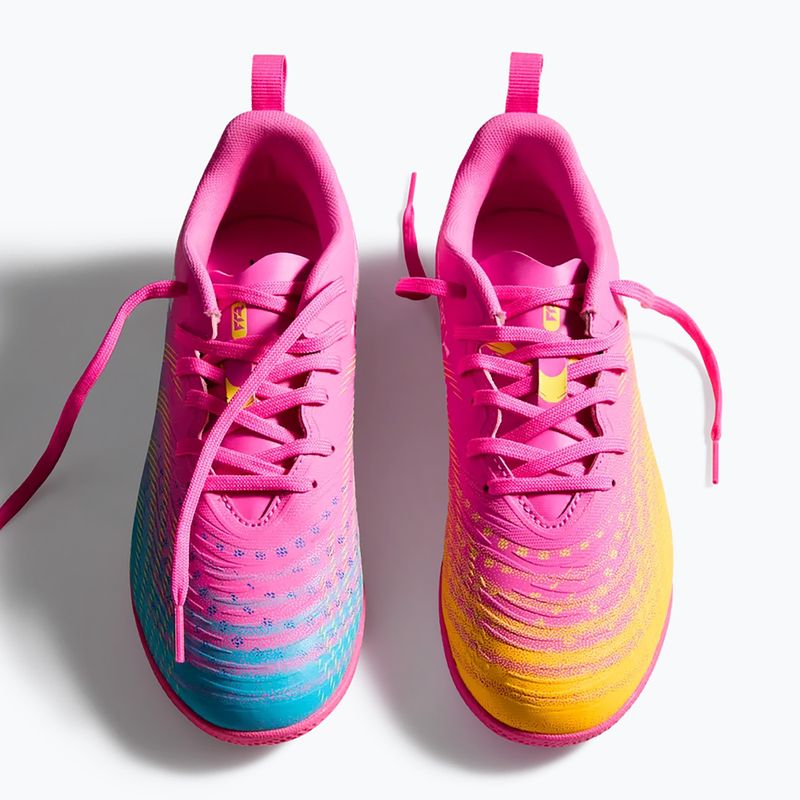 Încălțăminte de fotbal pentru copii PUMA Future 9 Play IT Jr poison pink/puma white/sun stream/bright aqua/puma black 7