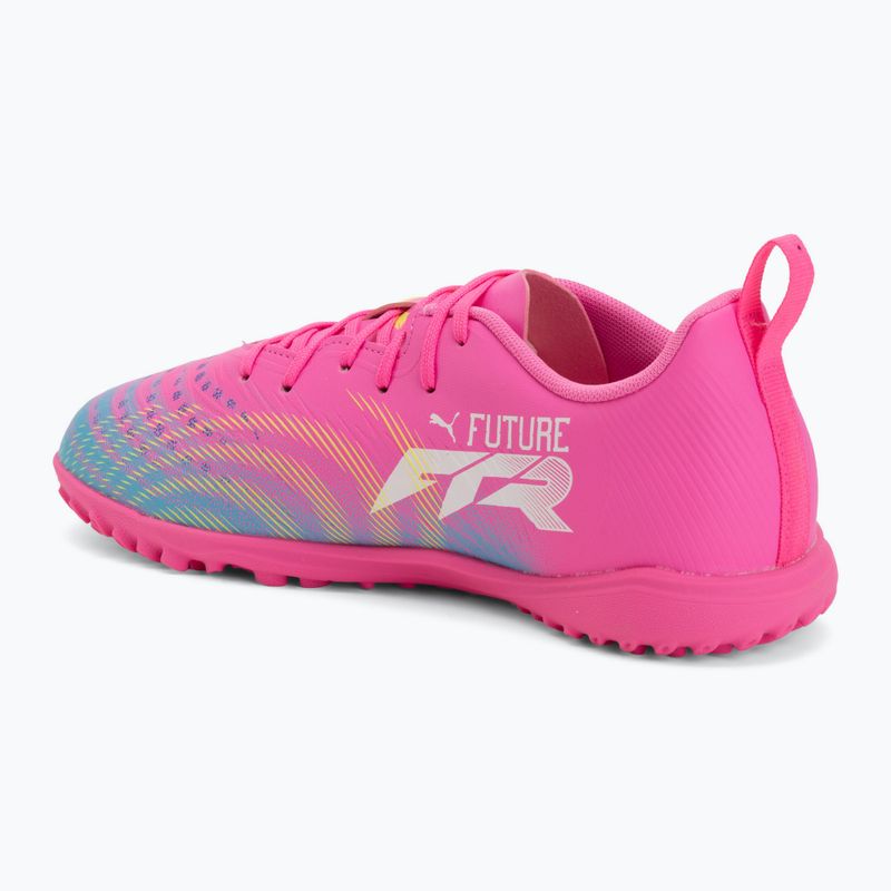 Încălțăminte de fotbal pentru copii PUMA Future 9 Play TT poison pink/puma white/sun stream/bright aqua/puma black 3