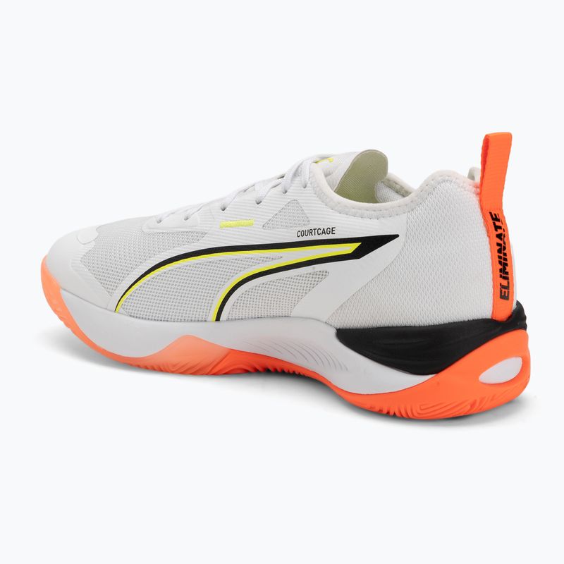 Încălțăminte de handbal PUMA Eliminate Nitro 4 Game On puma white/glowing red/ultra blue 3