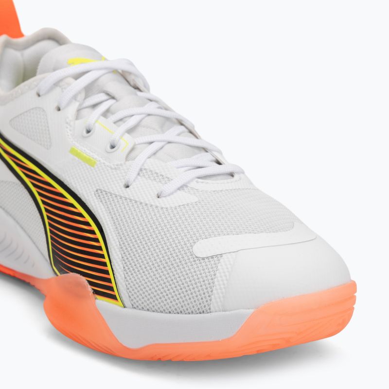 Încălțăminte de handbal PUMA Eliminate Nitro 4 Game On puma white/glowing red/ultra blue 7