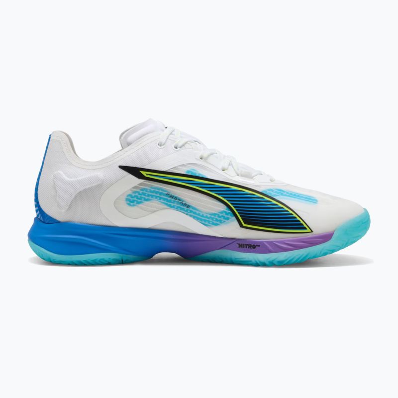 Încălțăminte de handbal PUMA Accelerate Nitro SQD 4 Game On puma white/glowing red/ultra blue 9