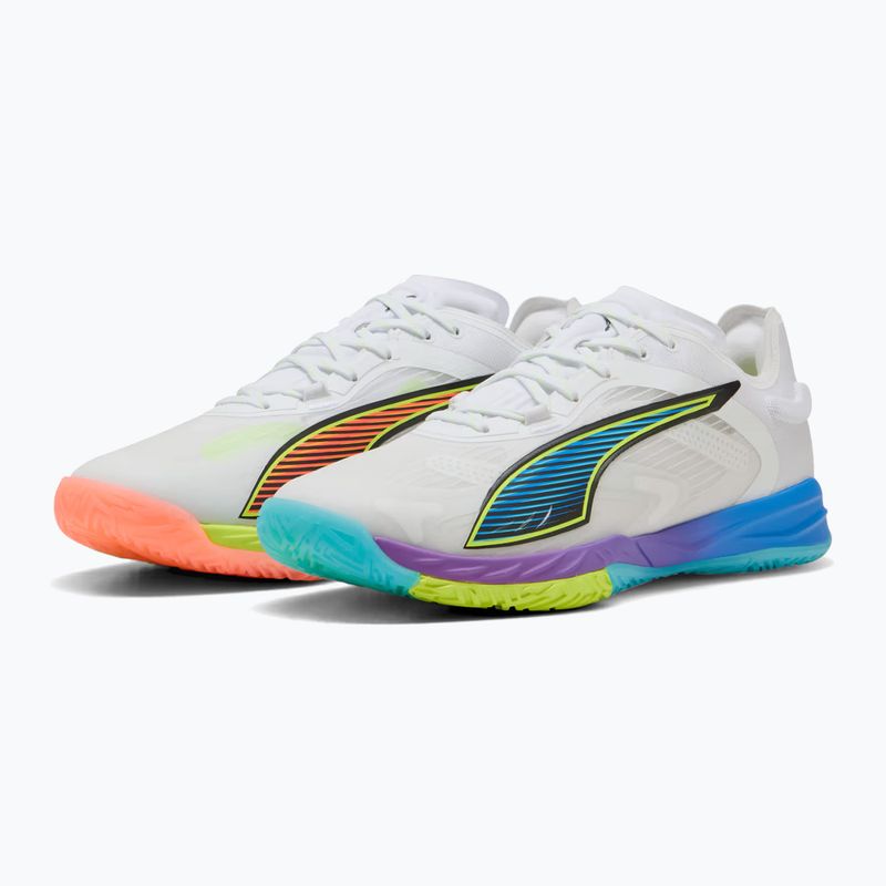 Încălțăminte de handbal PUMA Accelerate Nitro SQD 4 Game On puma white/glowing red/ultra blue 11