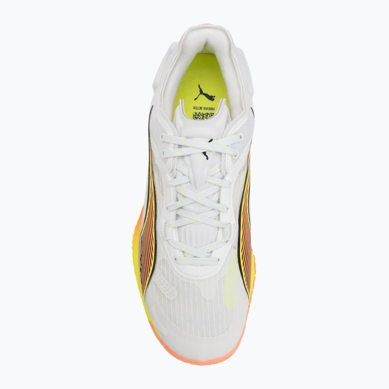Încălțăminte de handbal PUMA Accelerate Nitro SQD 4 Game On puma white/glowing red/ultra blue 5